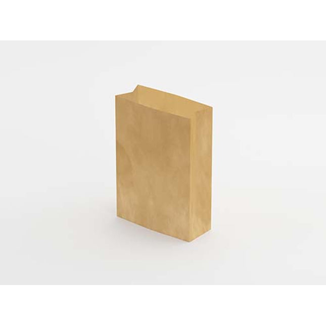 12"x7"x14" Squat Kraft Paper SOS Sack - 250/Case